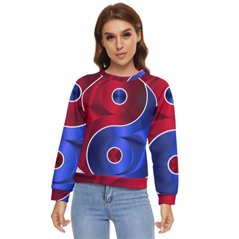 Yin Yang Eastern Asian Philosophy Women s Long Sleeve Raglan Tee by Jancukart