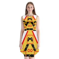 Gamer-geek-video-game-sign-fan Sleeveless Chiffon Dress   by Jancukart