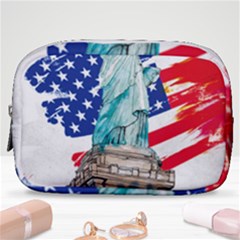 Statue Of Liberty Independence Day Poster Art Make Up Pouch (small) by Jancukart