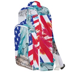 Statue Of Liberty Independence Day Poster Art Double Compartment Backpack by Jancukart