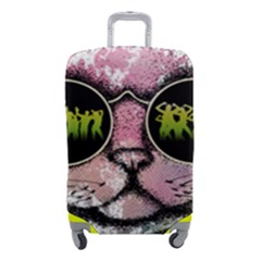 Black-cat-head Luggage Cover (small) by Jancukart