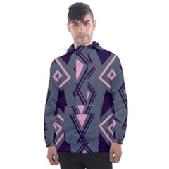 Abstract Pattern Geometric Backgrounds  Men s Front Pocket Pullover Windbreaker by Eskimos