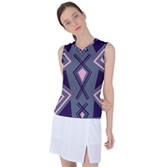 Abstract Pattern Geometric Backgrounds  Women s Sleeveless Sports Top by Eskimos