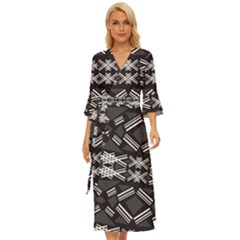 Abstract Pattern Geometric Backgrounds  Midsummer Wrap Dress by Eskimos