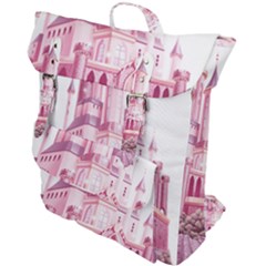 Pink Castle Buckle Up Backpack by Jancukart