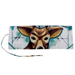 Deer-unicorn-tattoo-drawing-vector-watercolor Roll Up Canvas Pencil Holder (s) by Jancukart