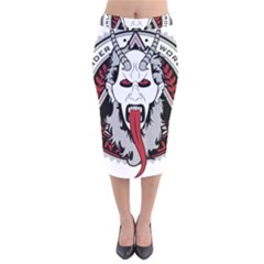 Krampus Velvet Midi Pencil Skirt by Jancukart