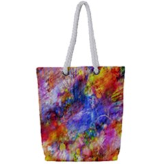 Abstract Colorful Artwork Art Full Print Rope Handle Tote (small) by artworkshop