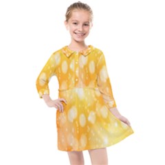 Abstract Sparkling Christmas Day Kids  Quarter Sleeve Shirt Dress by artworkshop