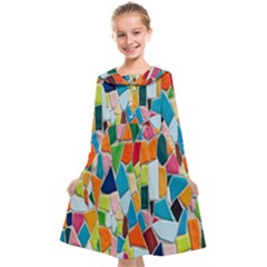 Mosaic Tiles Kids  Midi Sailor Dress by artworkshop