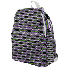 Hackers Town Void Mantis Hexagon Agender Nine 9 Stripe Pride Flag Top Flap Backpack by WetdryvacsLair