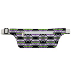 Hackers Town Void Mantis Hexagon Agender Nine 9 Stripe Pride Flag Active Waist Bag by WetdryvacsLair