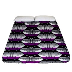 Hackers Town Void Mantis Hexagon Asexual Ace Pride Flag Fitted Sheet (king Size) by WetdryvacsLair