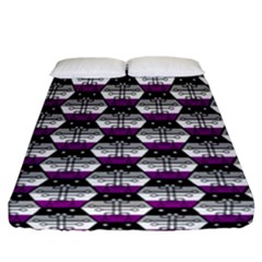 Hackers Town Void Mantis Hexagon Asexual Ace Pride Flag Fitted Sheet (california King Size) by WetdryvacsLair