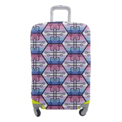 Hackers Town Void Mantis Hexagon Bigender Seven 7 Stripe Pride Flag Luggage Cover (small) by WetdryvacsLair