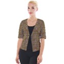 Sunflowers Seed In Harmony With Tropical Flowers Cropped Button Cardigan View1