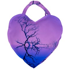 Nature-inspiration-trees-blue Giant Heart Shaped Tote by Jancukart