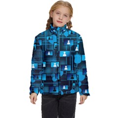 Smartphone-system-web-news Kids  Puffer Bubble Jacket Coat by Jancukart