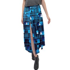 Smartphone-system-web-news Velour Split Maxi Skirt by Jancukart