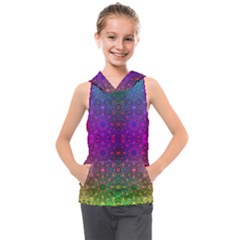 Stained Glass Vision Kids  Sleeveless Hoodie by Thespacecampers