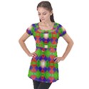 Helix Heaven Puff Sleeve Tunic Top View1