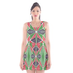 Abstract Pattern Geometric Backgrounds  Scoop Neck Skater Dress by Eskimos