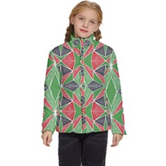 Abstract Pattern Geometric Backgrounds  Kids  Puffer Bubble Jacket Coat by Eskimos