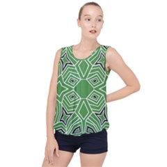 Abstract Pattern Geometric Backgrounds  Bubble Hem Chiffon Tank Top by Eskimos