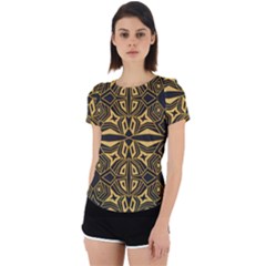 Abstract Pattern Geometric Backgrounds Back Cut Out Sport Tee by Eskimos