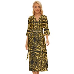 Abstract Pattern Geometric Backgrounds Midsummer Wrap Dress by Eskimos