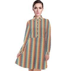 Digitalart Long Sleeve Chiffon Shirt Dress by Sparkle