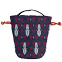 Christmas-seamless-knitted-pattern-background 004 Drawstring Bucket Bag View1