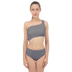 Small Black And White Watercolor Checkerboard Chess Spliced Up Two Piece Swimsuit by PodArtist