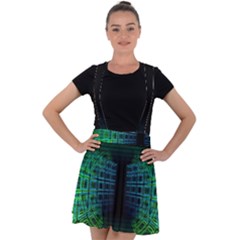 Technology-artificial-intelligence Velvet Suspender Skater Skirt by Jancukart