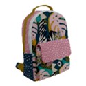 tropical polka plants 6 Flap Pocket Backpack (Small) View2