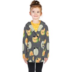 Melon-whole-slice-seamless-pattern Kids  Double Breasted Button Coat by nate14shop