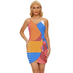 Geometric Series  Wrap Tie Front Dress by Sobalvarro