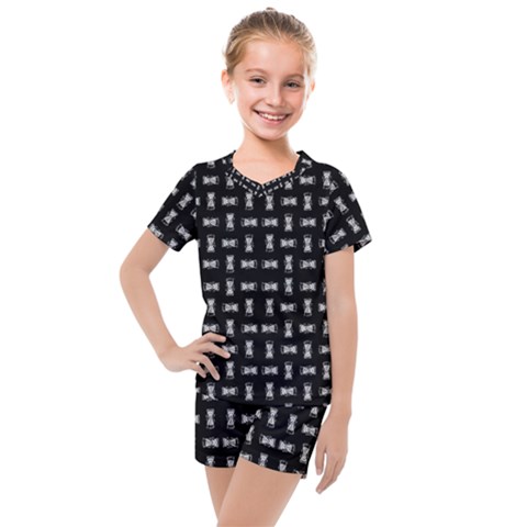 Fantasy Ethnic Caricature Motif Pattern Kids  Mesh Tee And Shorts Set by dflcprintsclothing