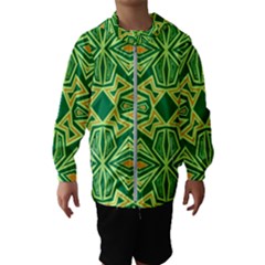 Abstract Pattern Geometric Backgrounds Kids  Hooded Windbreaker by Eskimos