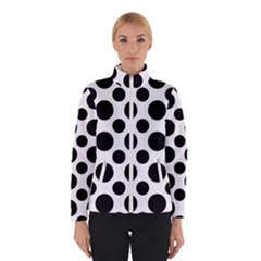 Seamless-polkadot-white-black Women s Bomber Jacket by nate14shop