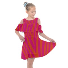 Pattern-002 Kids  Shoulder Cutout Chiffon Dress by nate14shop