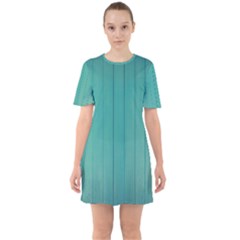 Green Surface  Sixties Short Sleeve Mini Dress by artworkshop