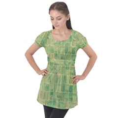 Bathroom Ceramic  Puff Sleeve Tunic Top by artworkshop