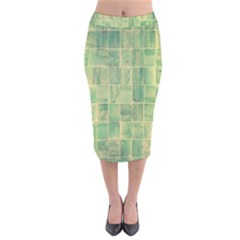 Bathroom Ceramic  Velvet Midi Pencil Skirt by artworkshop