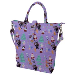 Purple Krampus Christmas Buckle Top Tote Bag by NerdySparkleGoth