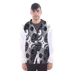 Im Fourth Dimension Black White 4 Men s Hooded Windbreaker by imanmulyana