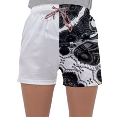 Im Fourth Dimension Black White 4 Sleepwear Shorts by imanmulyana