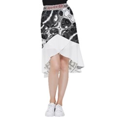 Im Fourth Dimension Black White 4 Frill Hi Low Chiffon Skirt by imanmulyana