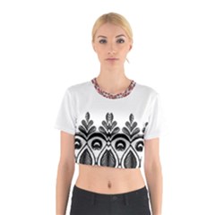 Im Fourth Dimension Black White 5 Cotton Crop Top by imanmulyana