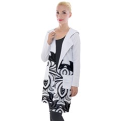 Im Fourth Dimension Black White 6 Hooded Pocket Cardigan by imanmulyana